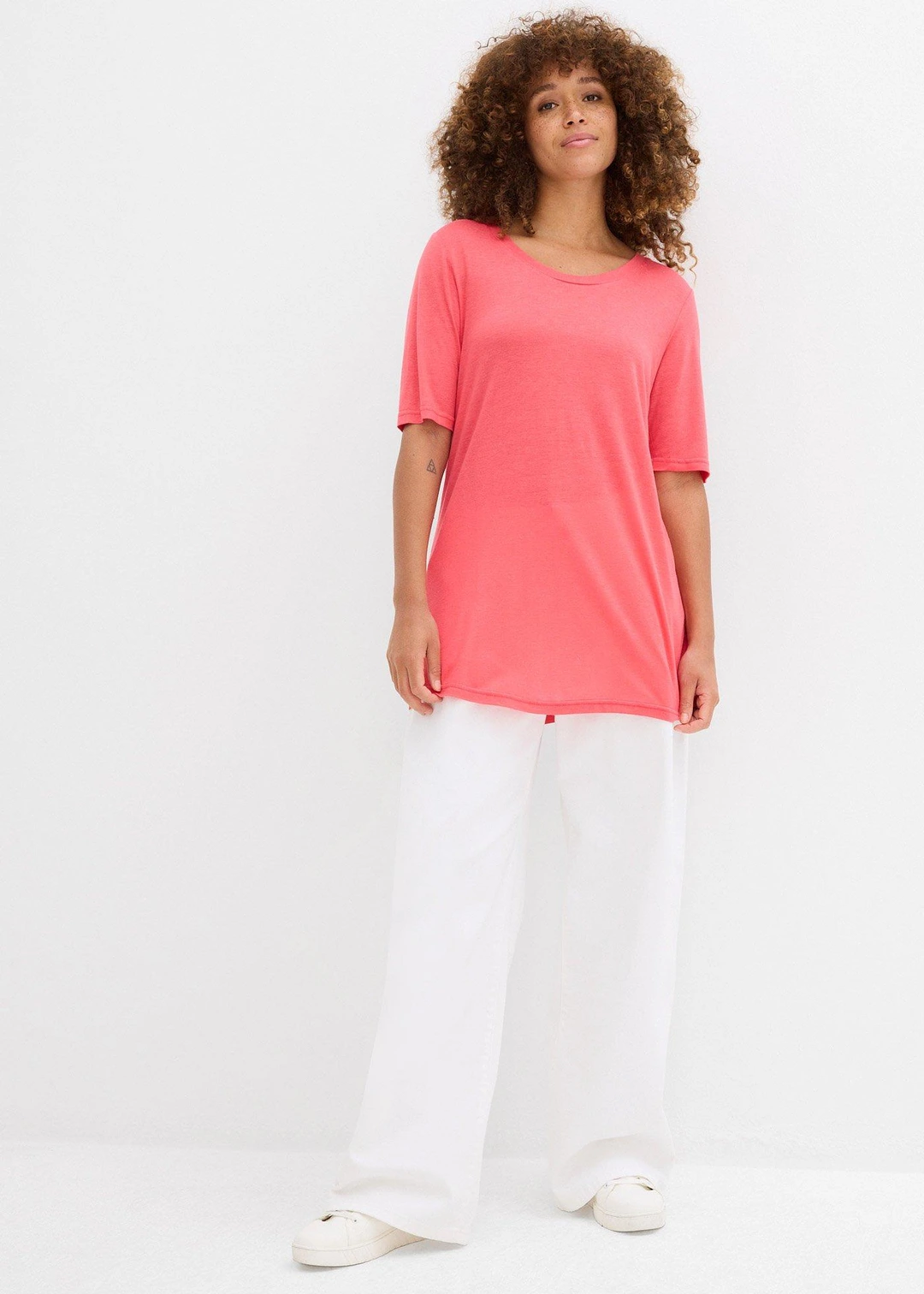 T-shirt long en viscose douce - 2