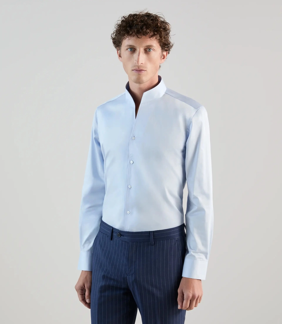 IZAC - Chemise ville coton ciel