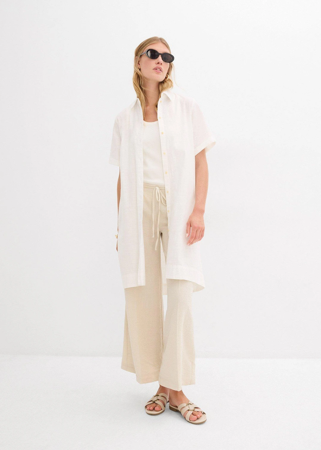 Jupe-culotte fluide en viscose mélangée - 2