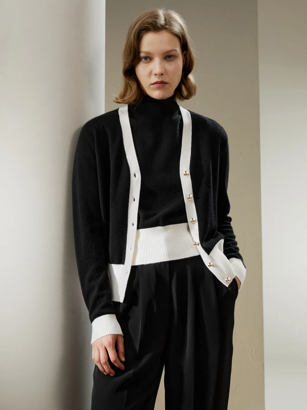 LILYSILK Cardigan Long Femme Blanc Style Minimaliste, Conçu Pour L'Automne 100% Cachemire Convient À Toutes Les Saisons S