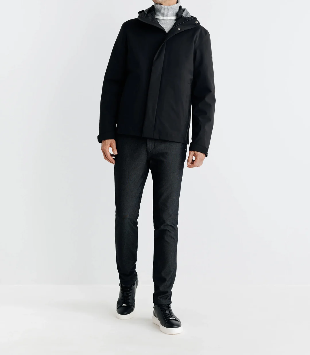 IZAC - Parka courte avec col montant noir