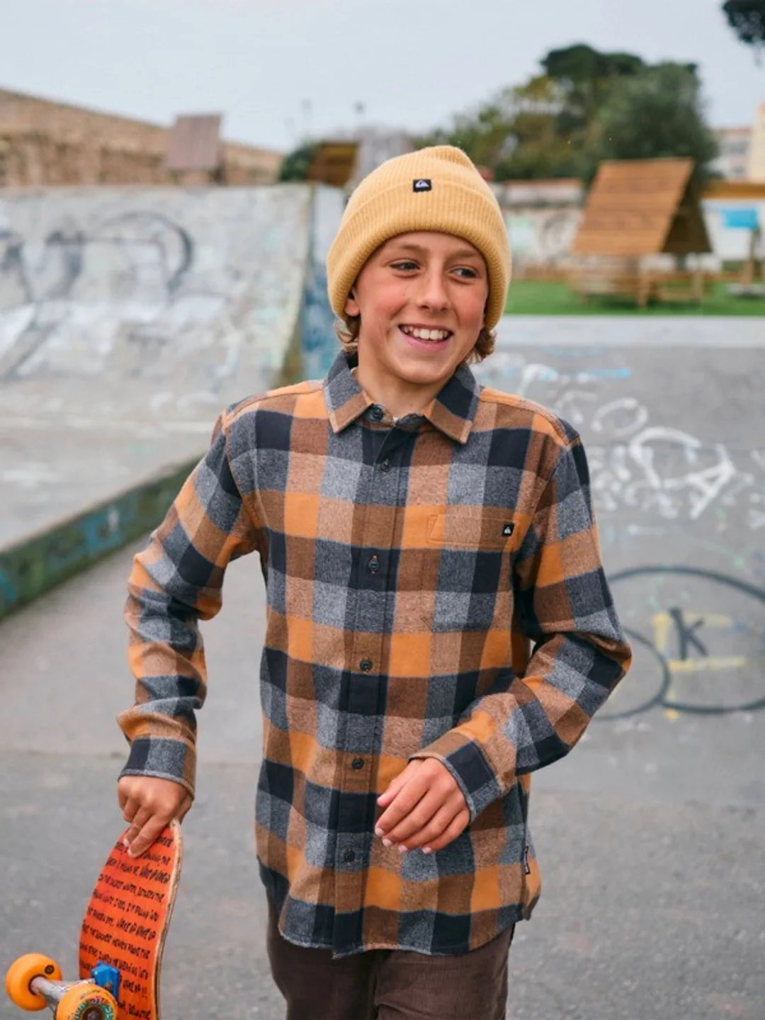 Motherfly Plaid - Chemise manches longues pour Garçon 8-16 ans Marron