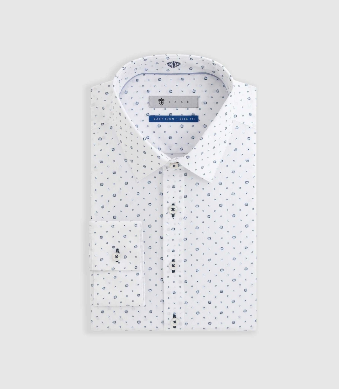 IZAC - Chemise repassage facile blanche ''Dolan''