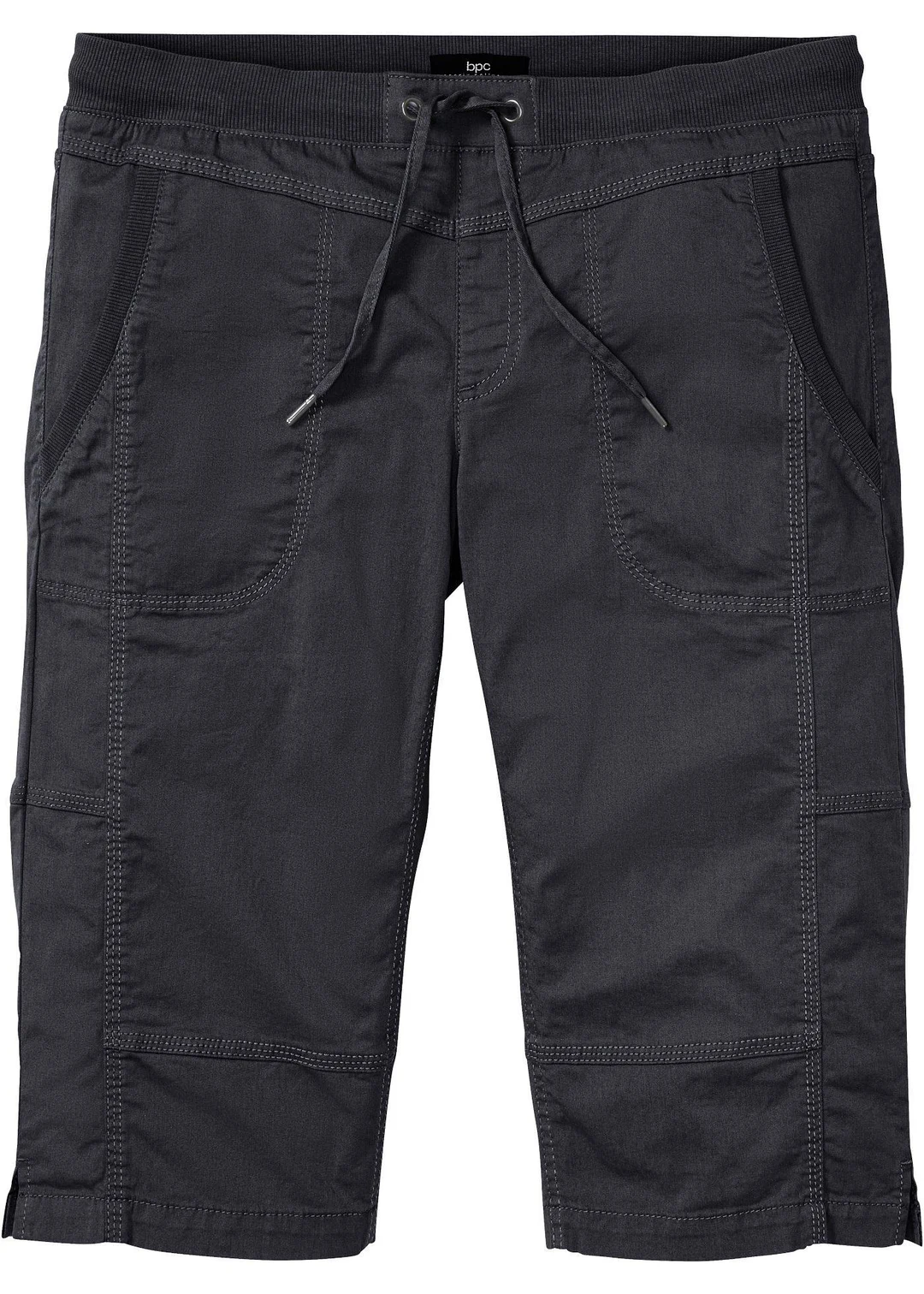 Bermuda long regular à taille élastiquée