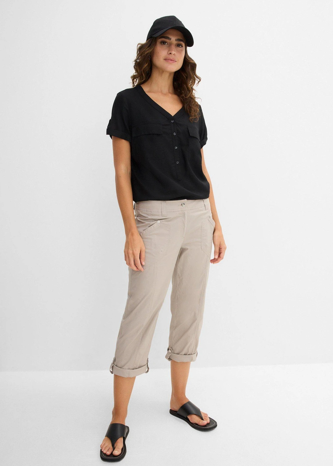 Pantalon extensible cargo 3/4