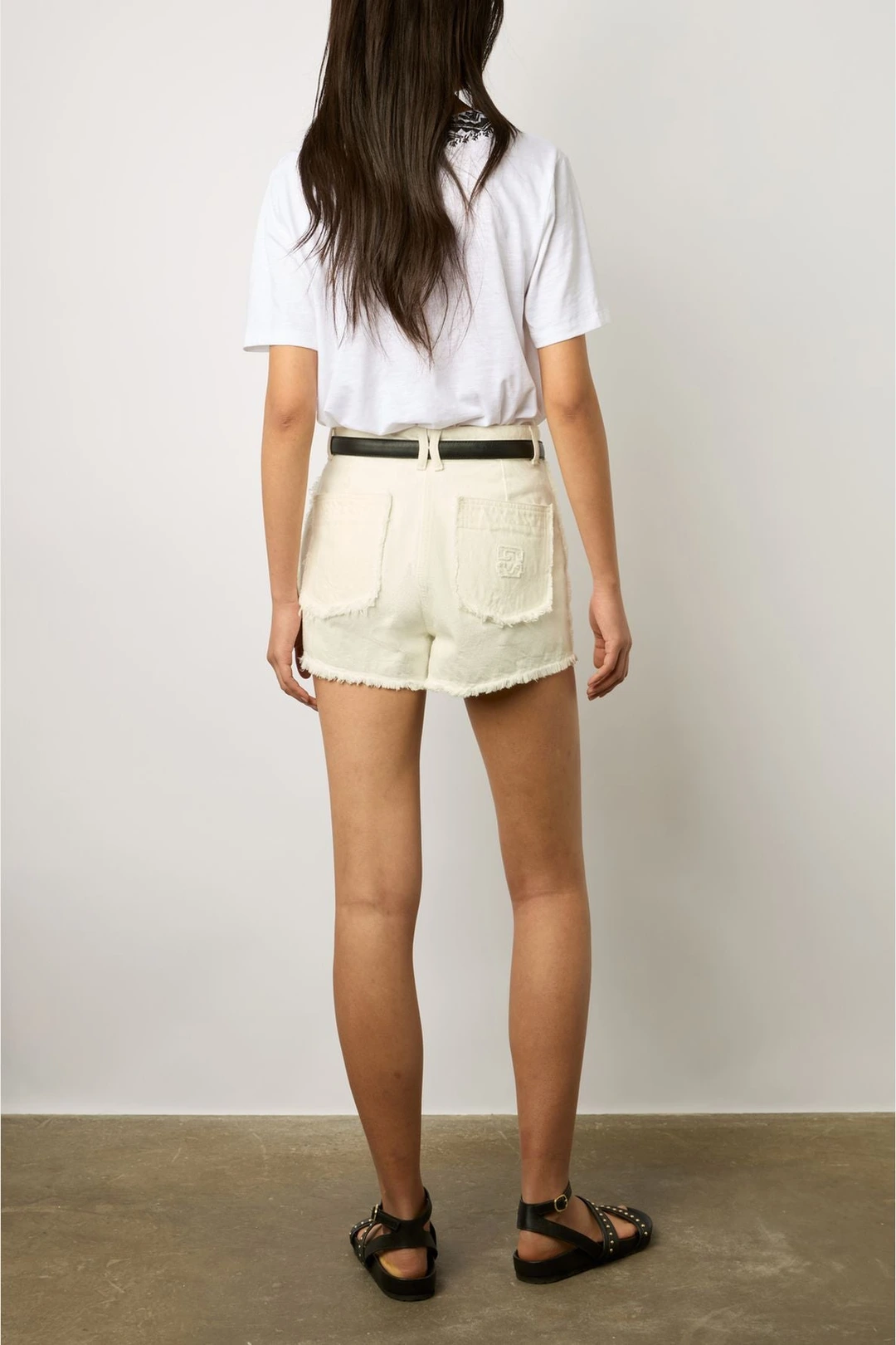 T-shirt au col brodé - MAYSAM - Ecru - 2