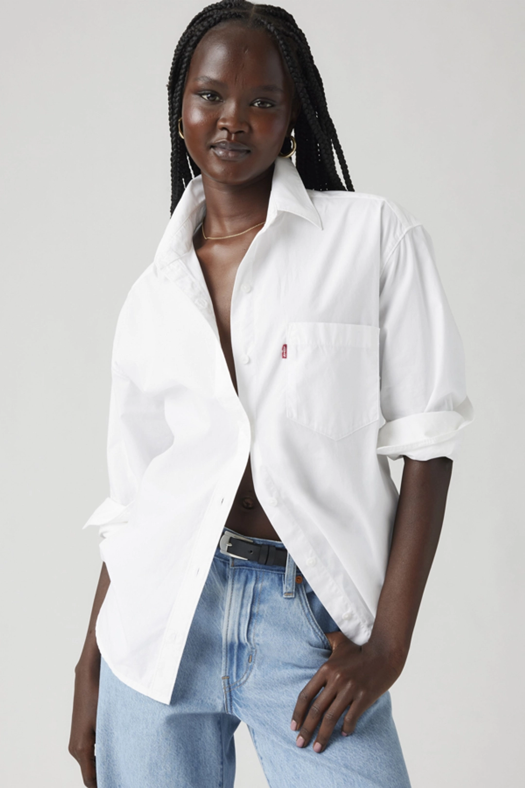 Levi's Chemise Harlie Boyfriend - Femme - Blanc / Bright White - 2XS