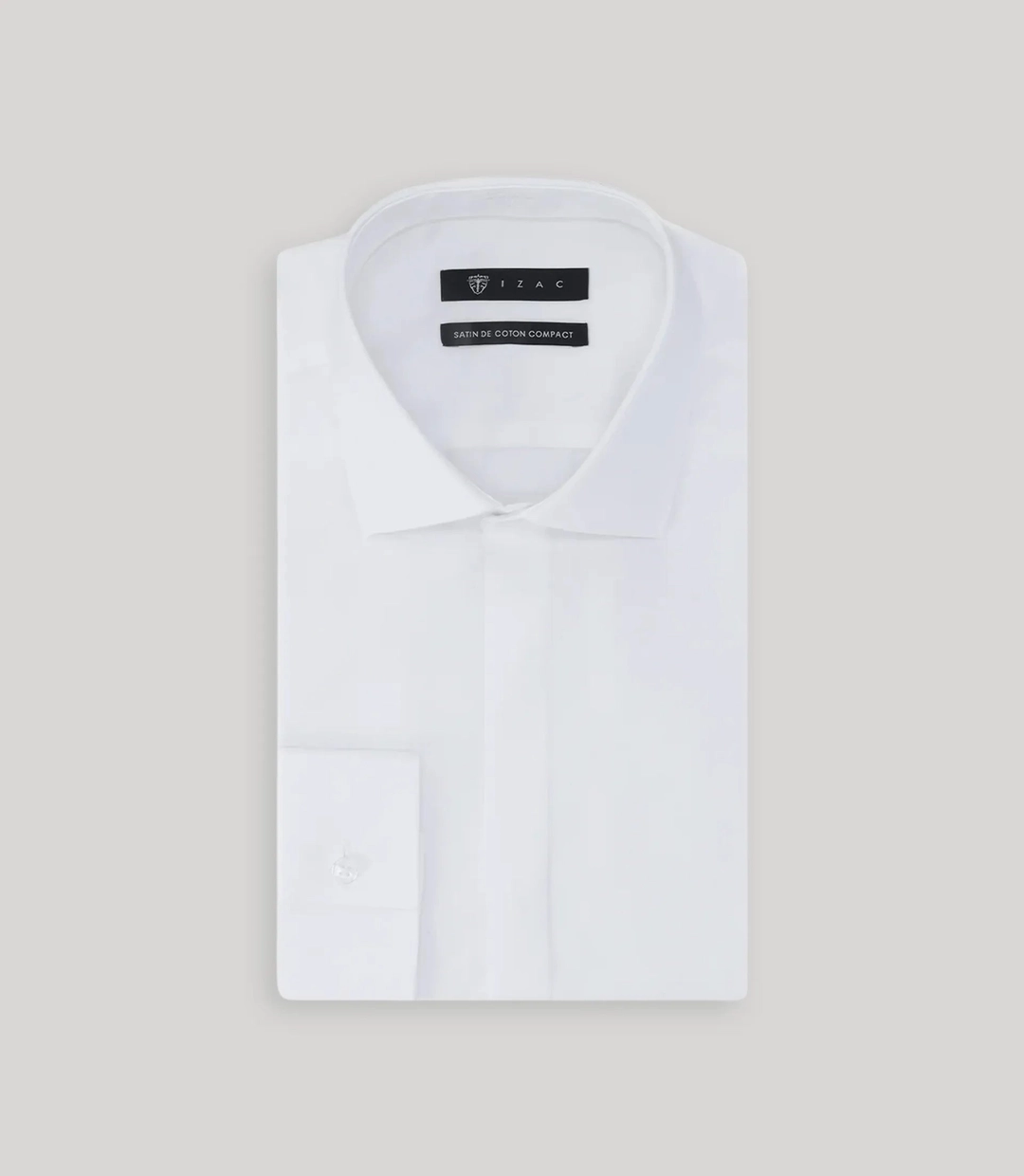 IZAC - Chemise satin de coton blanche
