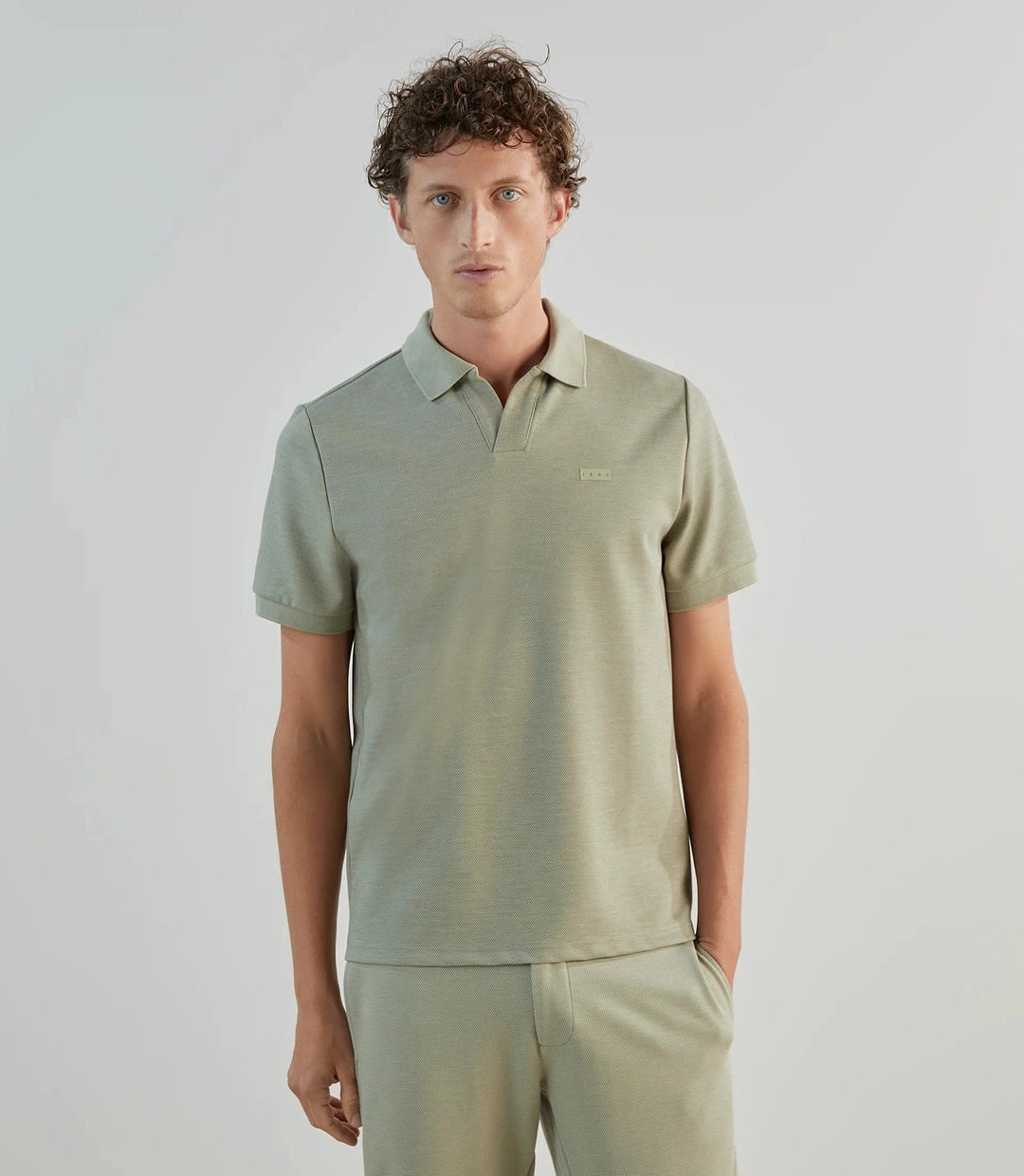 IZAC - Polo col ouvert kaki - 2