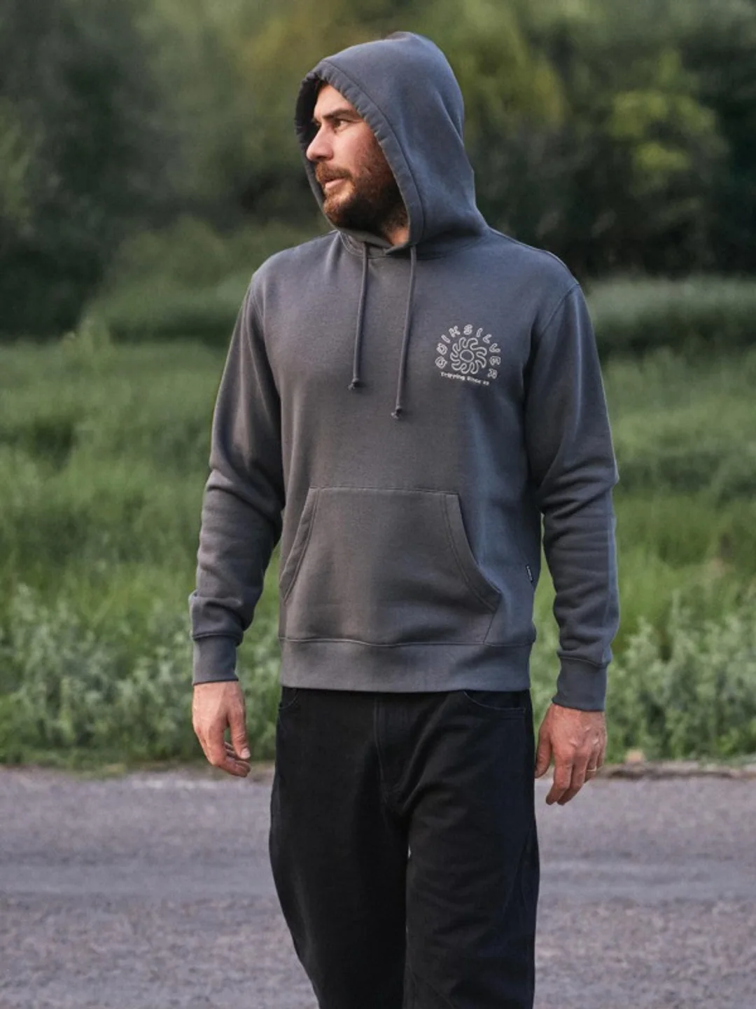 Salt Water Graphic - Sweat à capuche pour Homme Noir