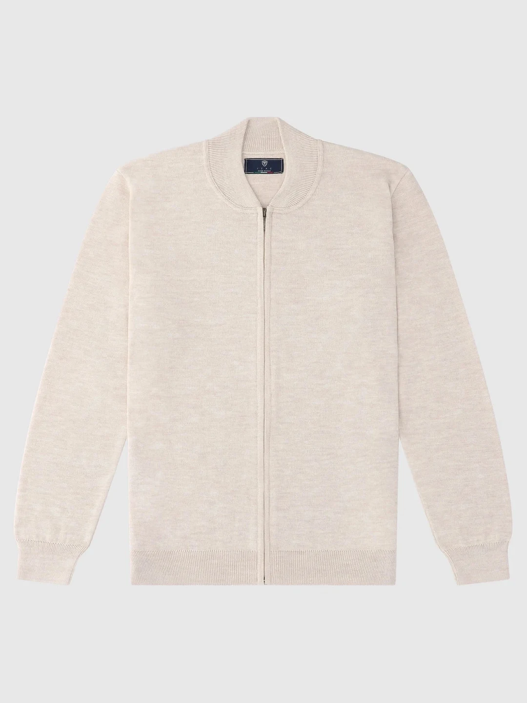 IZAC - Gilet zippé col montant beige