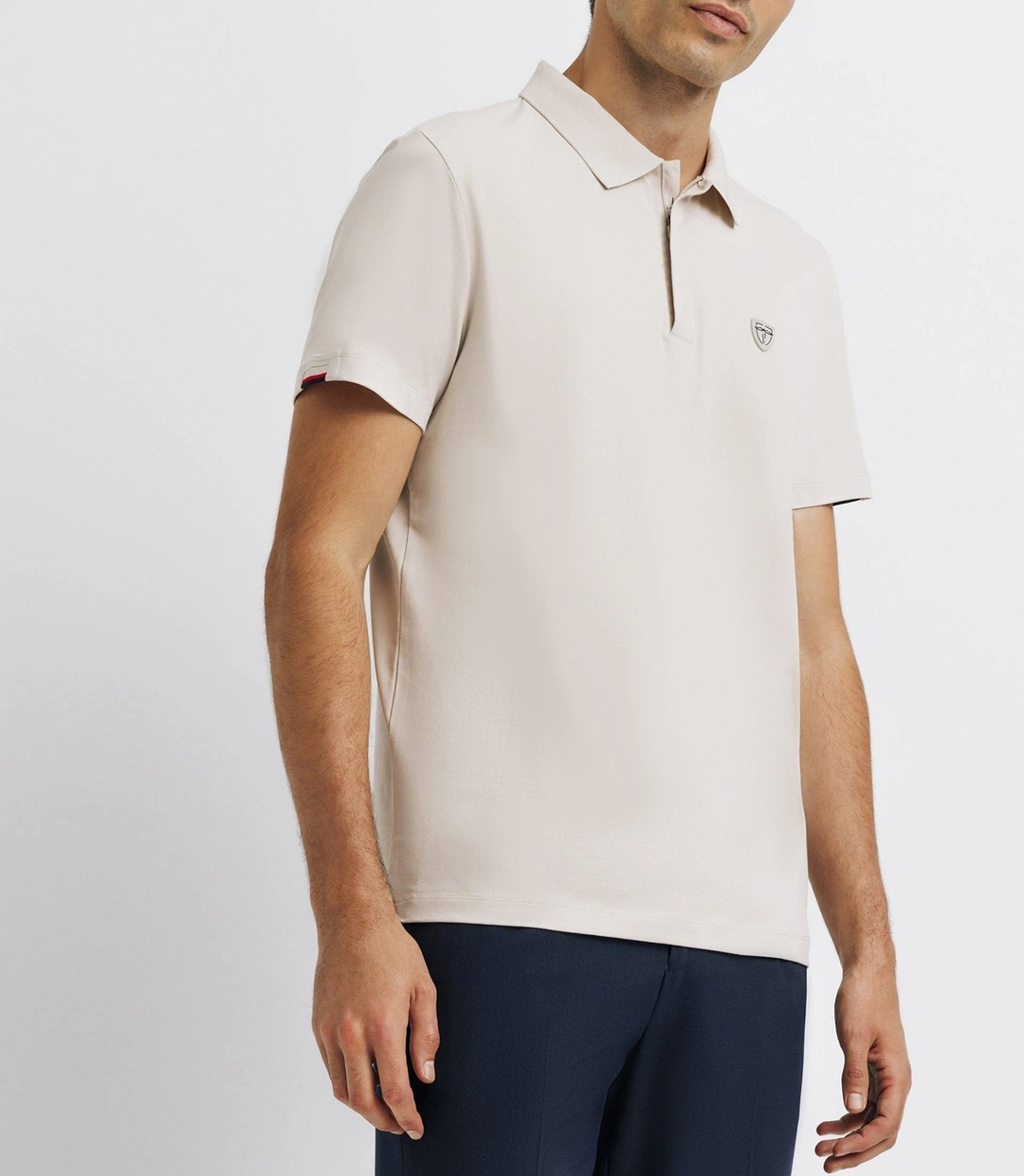 IZAC - Polo avec patch beige