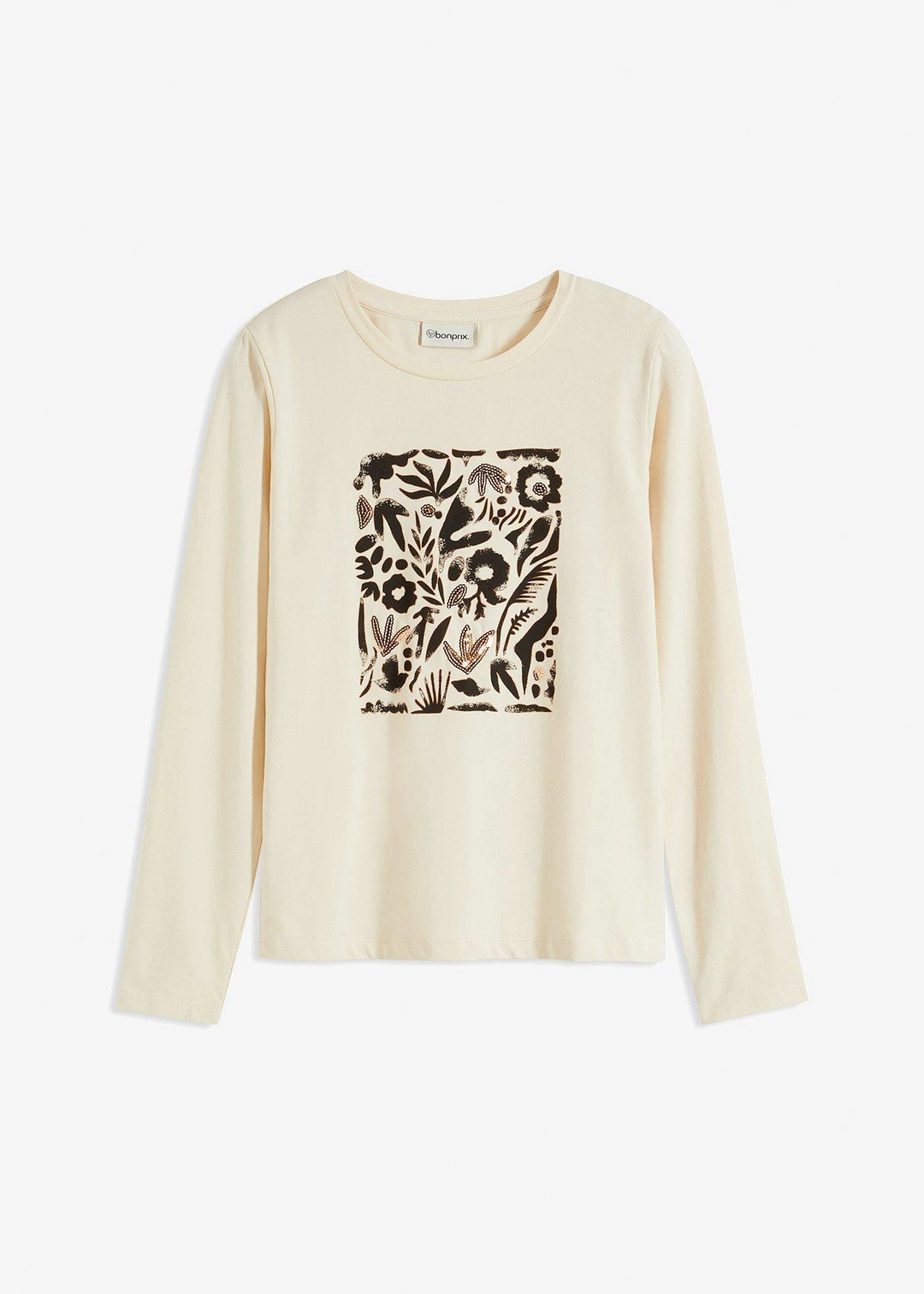 T-shirt manches longues en coton extensible