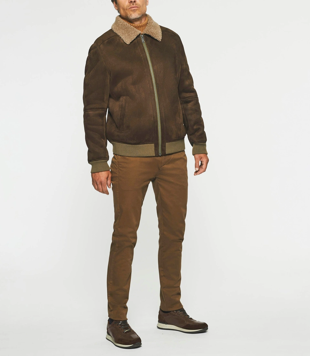 IZAC - Blouson suède marron QUENTIN