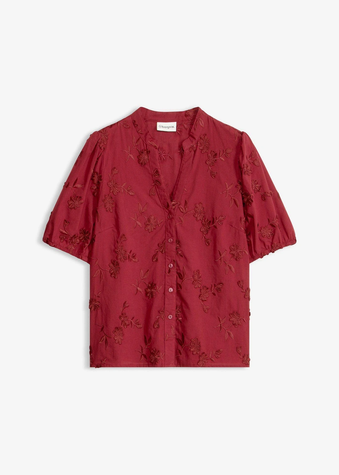 Chemisier manches courtes, 100% coton