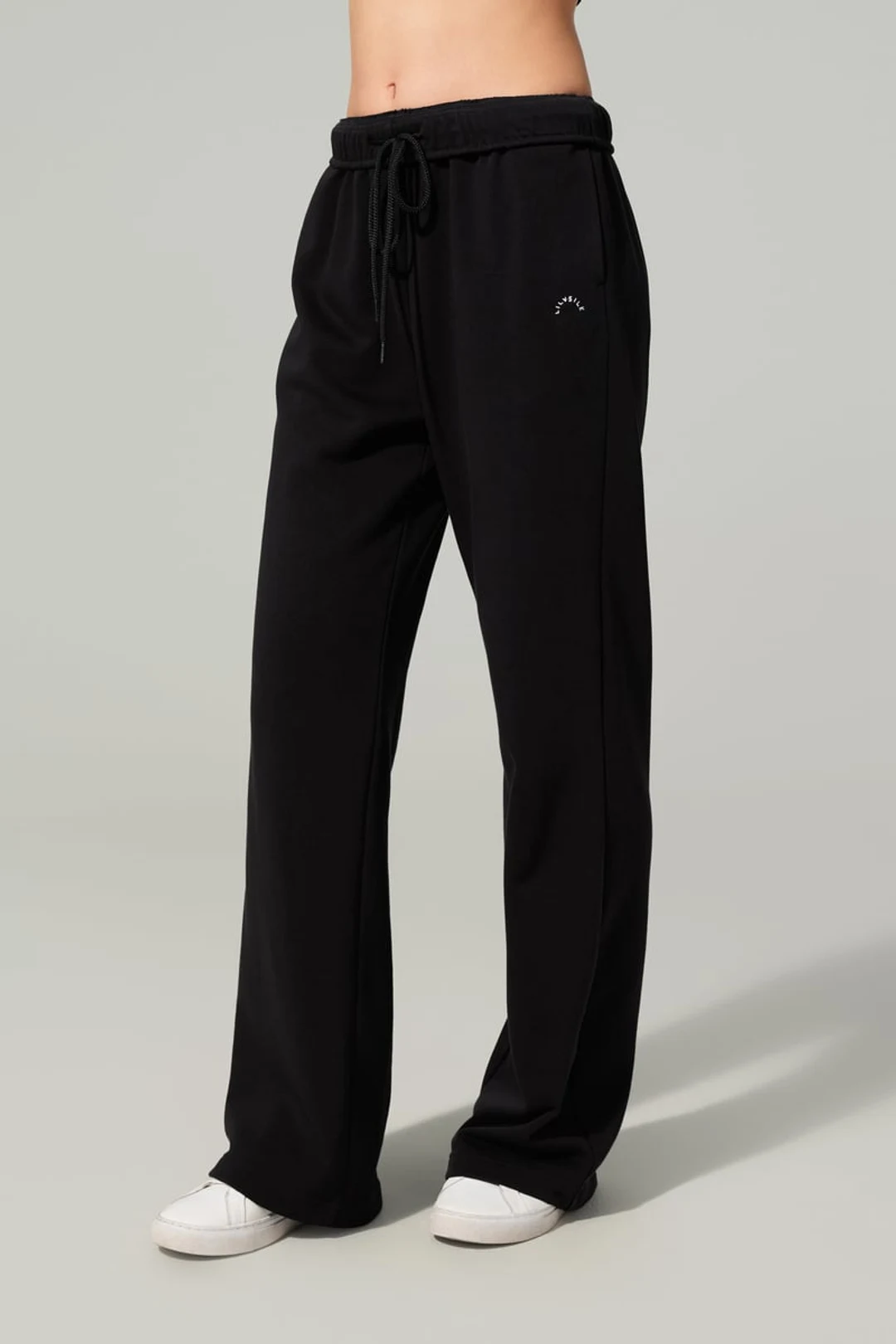 LILYSILK Pantalon Seamflow Stride Noir S - Confort Soyeux SILKERRY , Coupe Droite Ajustée, Poches Latérales, Idéal Détente