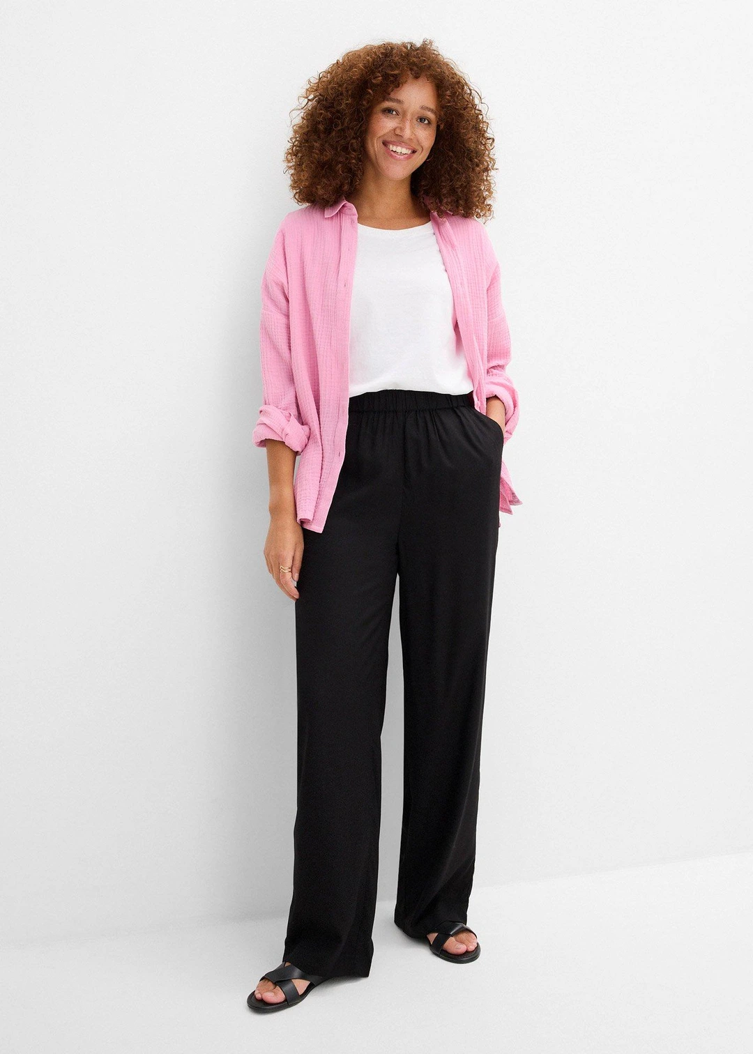 Pantalon léger en viscose à taille élastiquée - 2