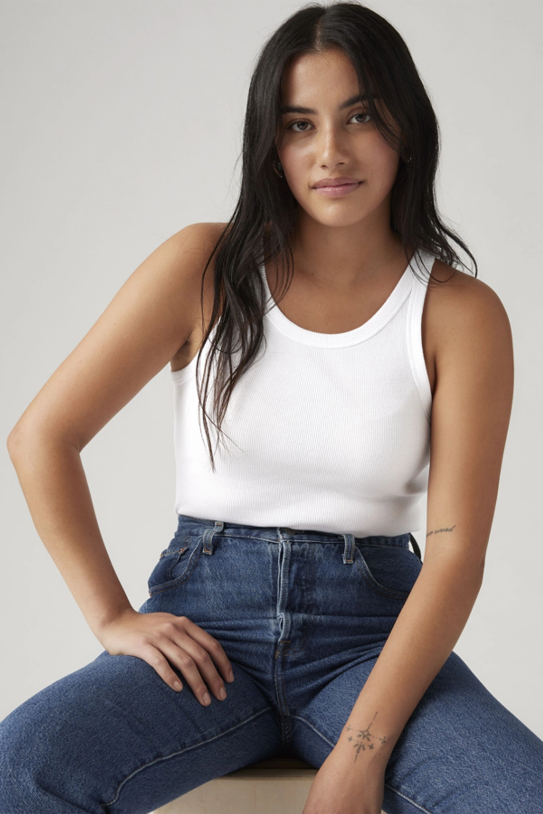 Levi's Débardeur Dos Nageur Essential - Femme - Bleu / Provincial Blue Garment Dye - XS