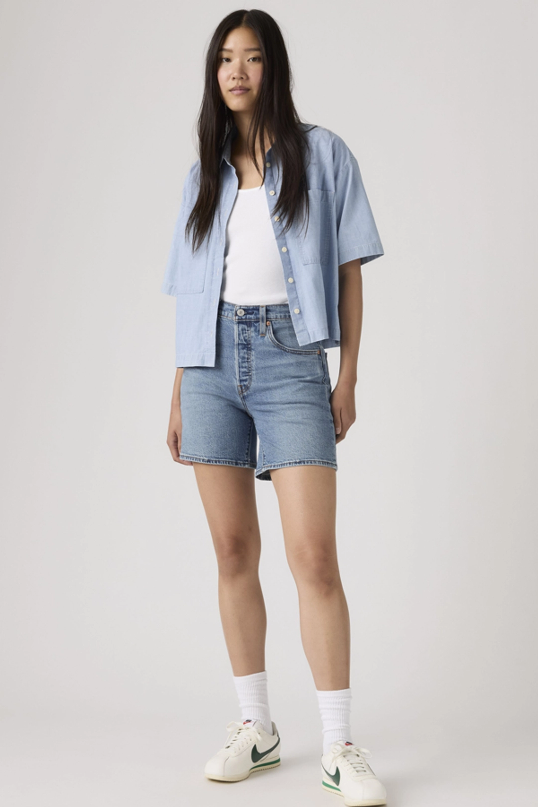 Levi's Short 501 Mi Cuisse Lightweight - Femme - Bleu / Quilt Shift Lightweight - 32