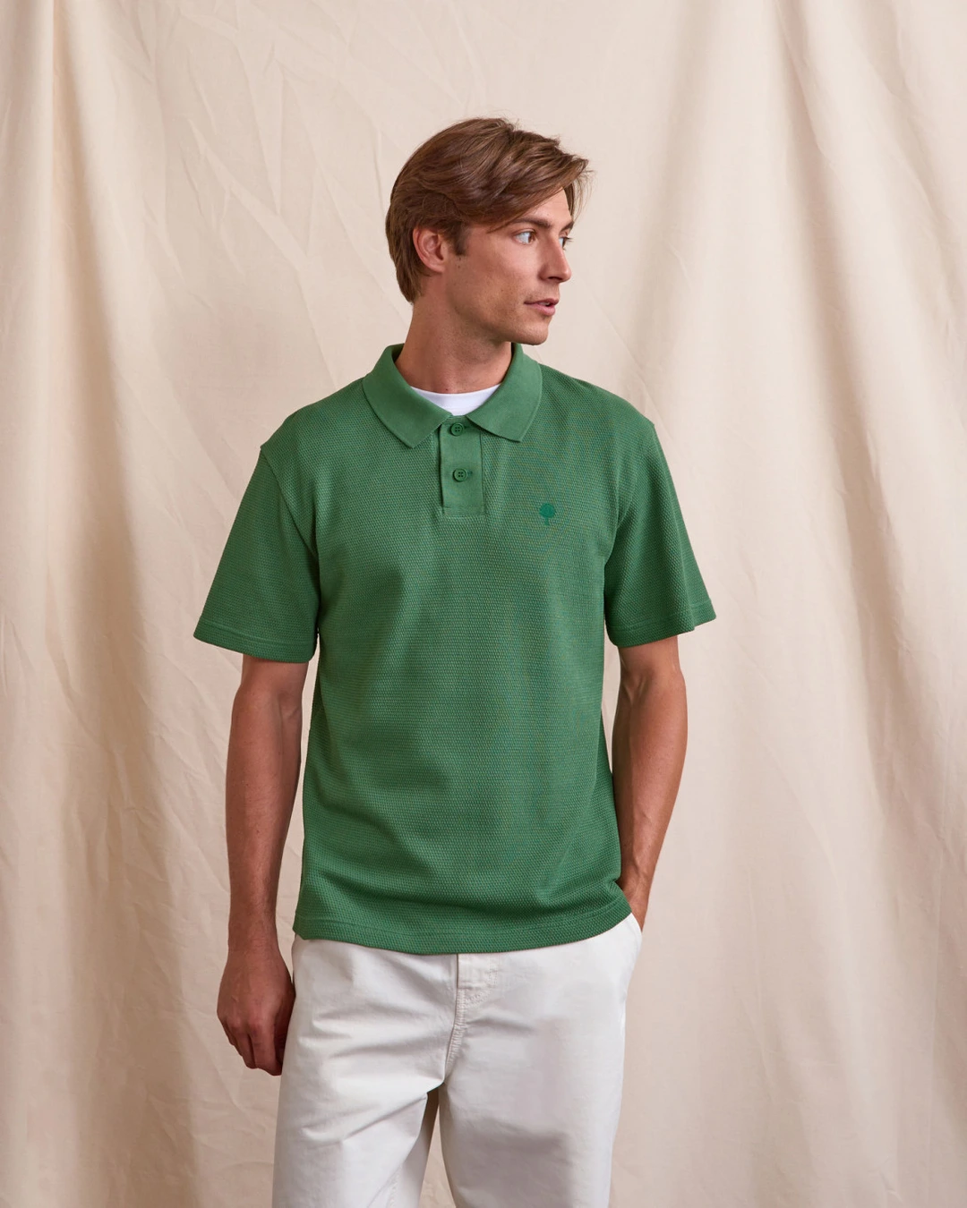 Polo vert sapin coton - MONTGE