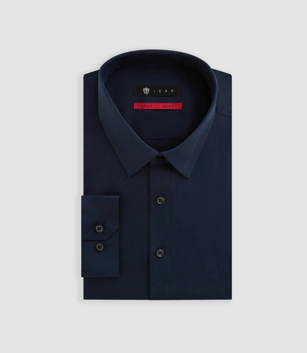 IZAC - Chemise coton stretch marine ''Malte''