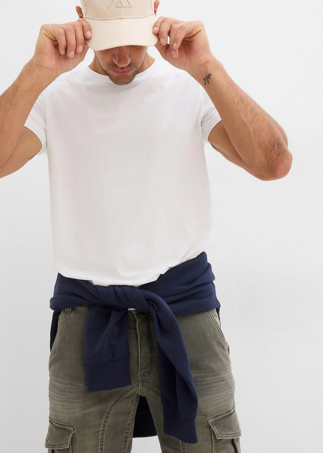 Bermuda en sweat effet jean, regular - 3