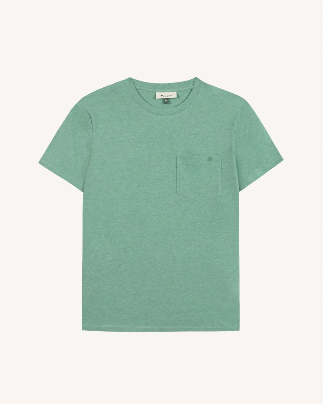 T-shirt vert menthe coton - OLONNE - 2