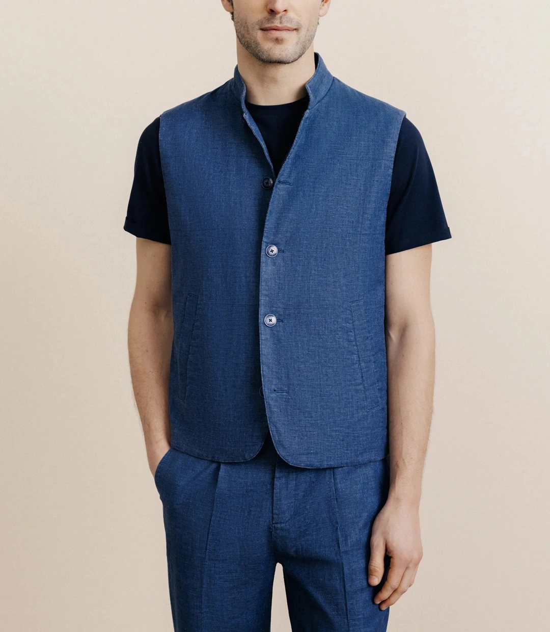 IZAC - Blouson sans manche indigo