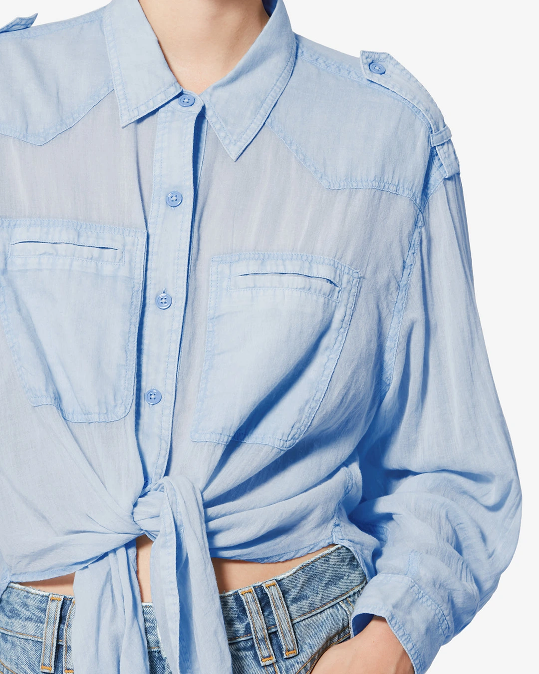 Chemise Valiane - Femme - Bleu Clair - Taille 44 - Marant Étoile - 2