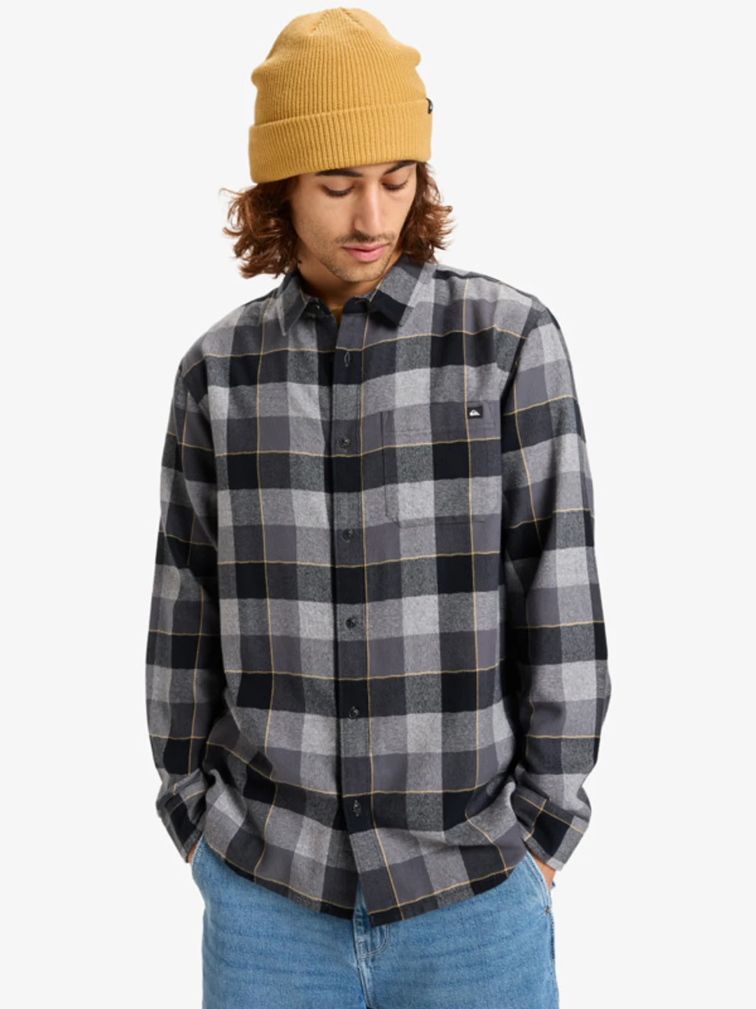 Motherfly Plaid - Chemise manches longues pour Homme Noir