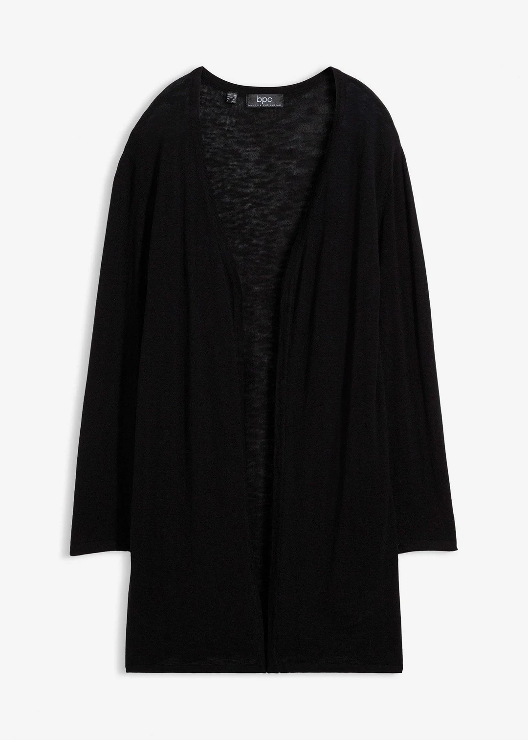 Gilet long en maille, ouvert