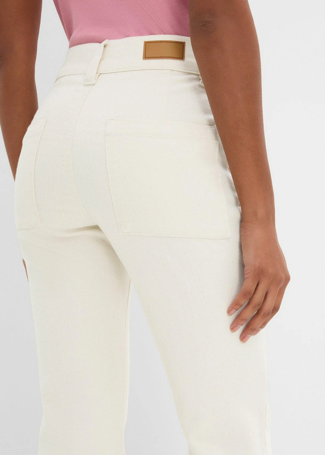Jean droit taille haute, extensible - 3