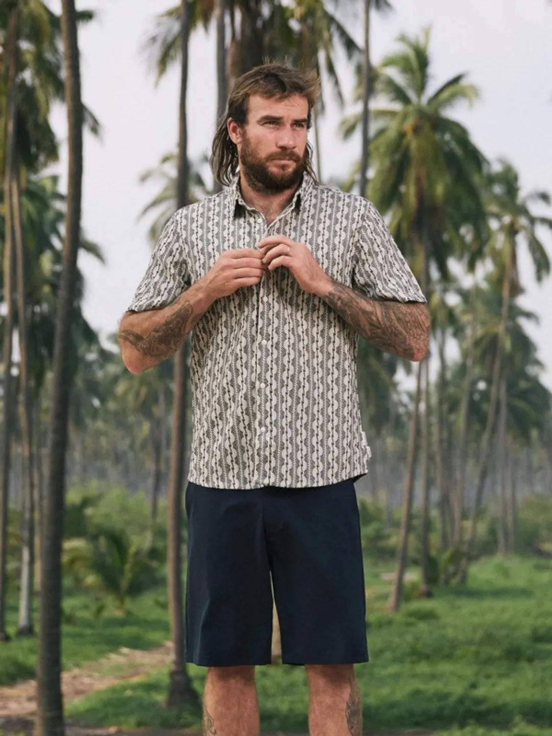 Horizons - Chemise manches courtes pour Homme Noir