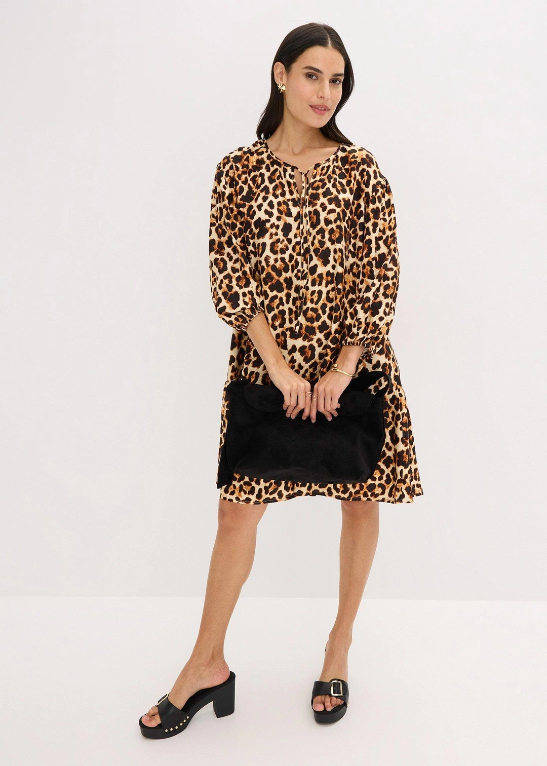 Robe-tunique imprimée en crêpe texturé - 2