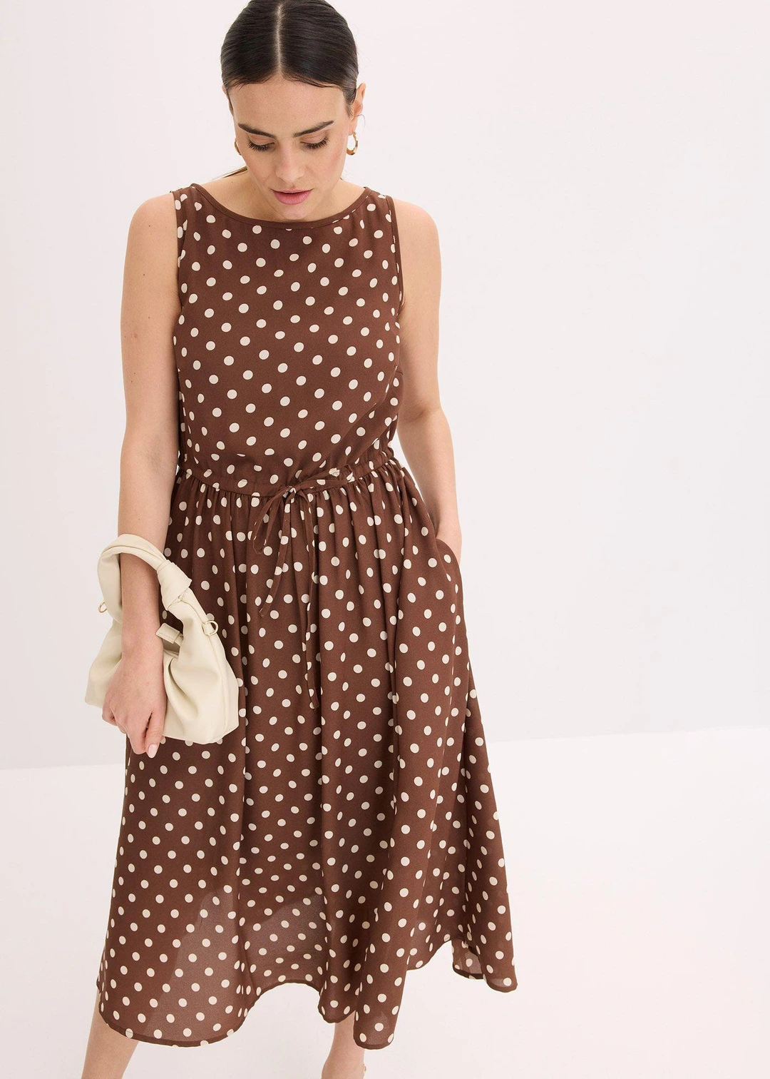Robe midi avec lien à nouer - 2