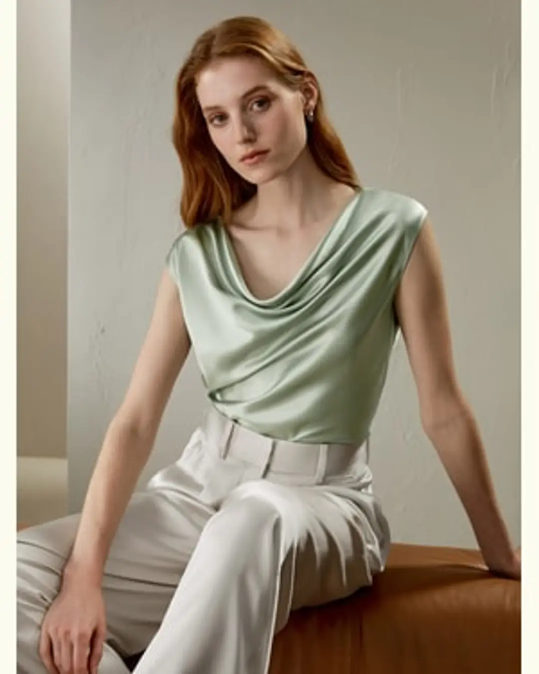 LILYSILK Haut En Soie Col Rond 100% Soie De Mûrier Vêtements Pour Femmes Petites Simple Et Classique Blanc Naturel Petite 34