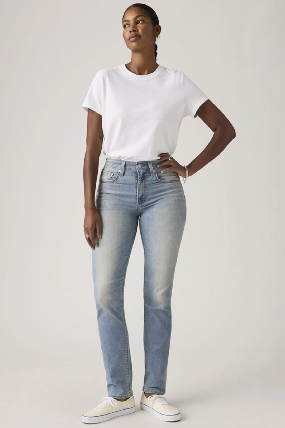 Levi's Jean 724 Taille Haute Droit - Femme - Bleu / Blue Wave Mid - 30X30