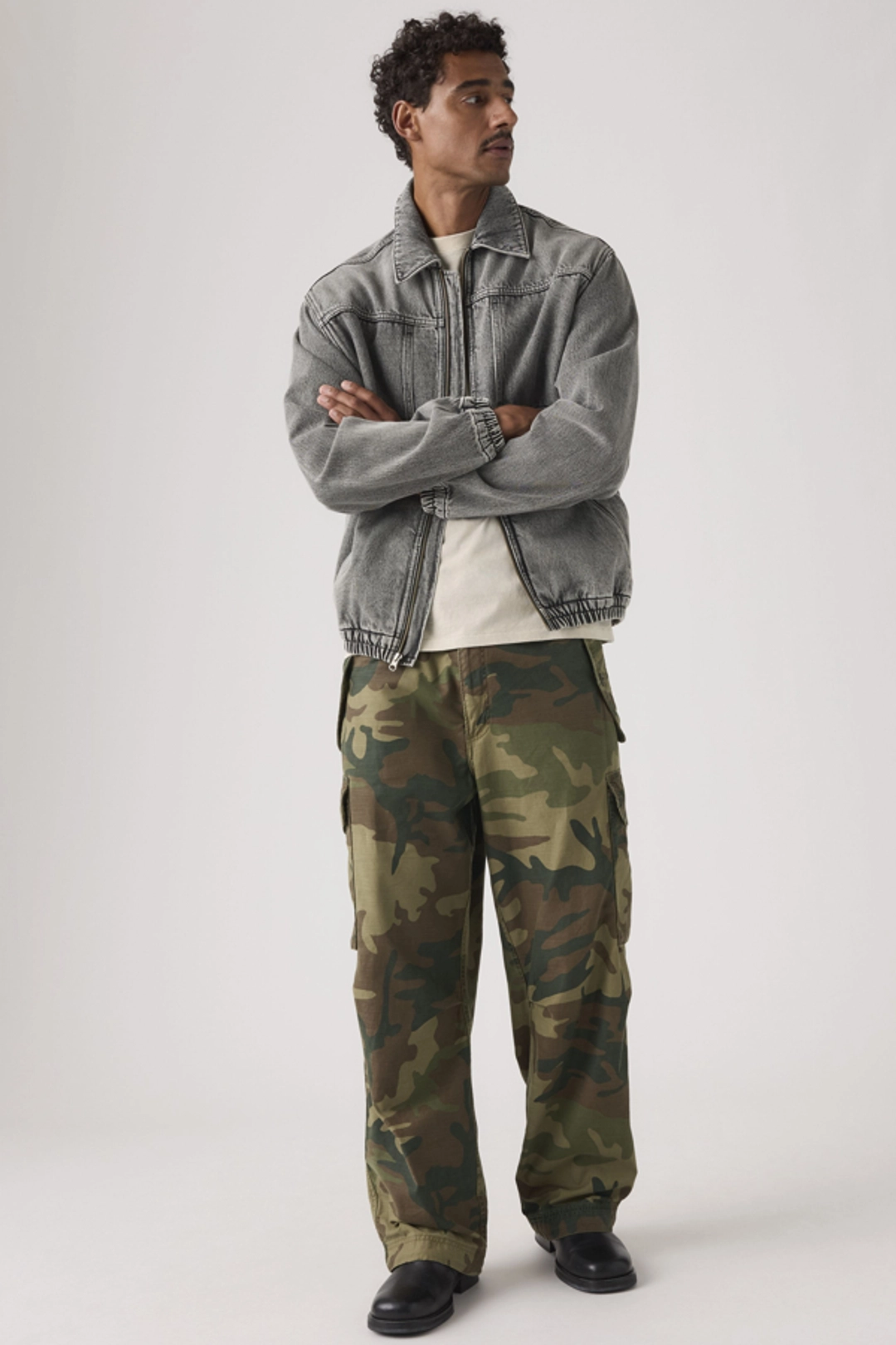Levi's Pantalon Cargo Baggy Field - Homme - Neutral / Bader Camo Vintage Khaki Ns Slub Twll - XL
