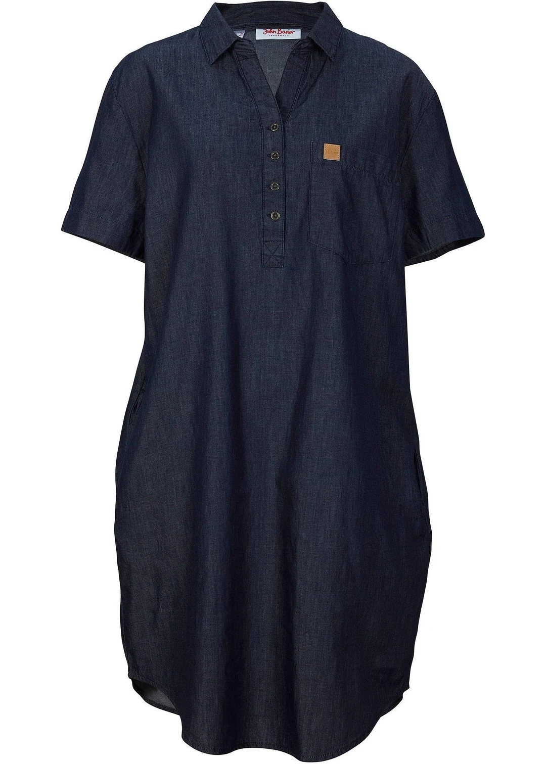 Robe en jean, manches courtes