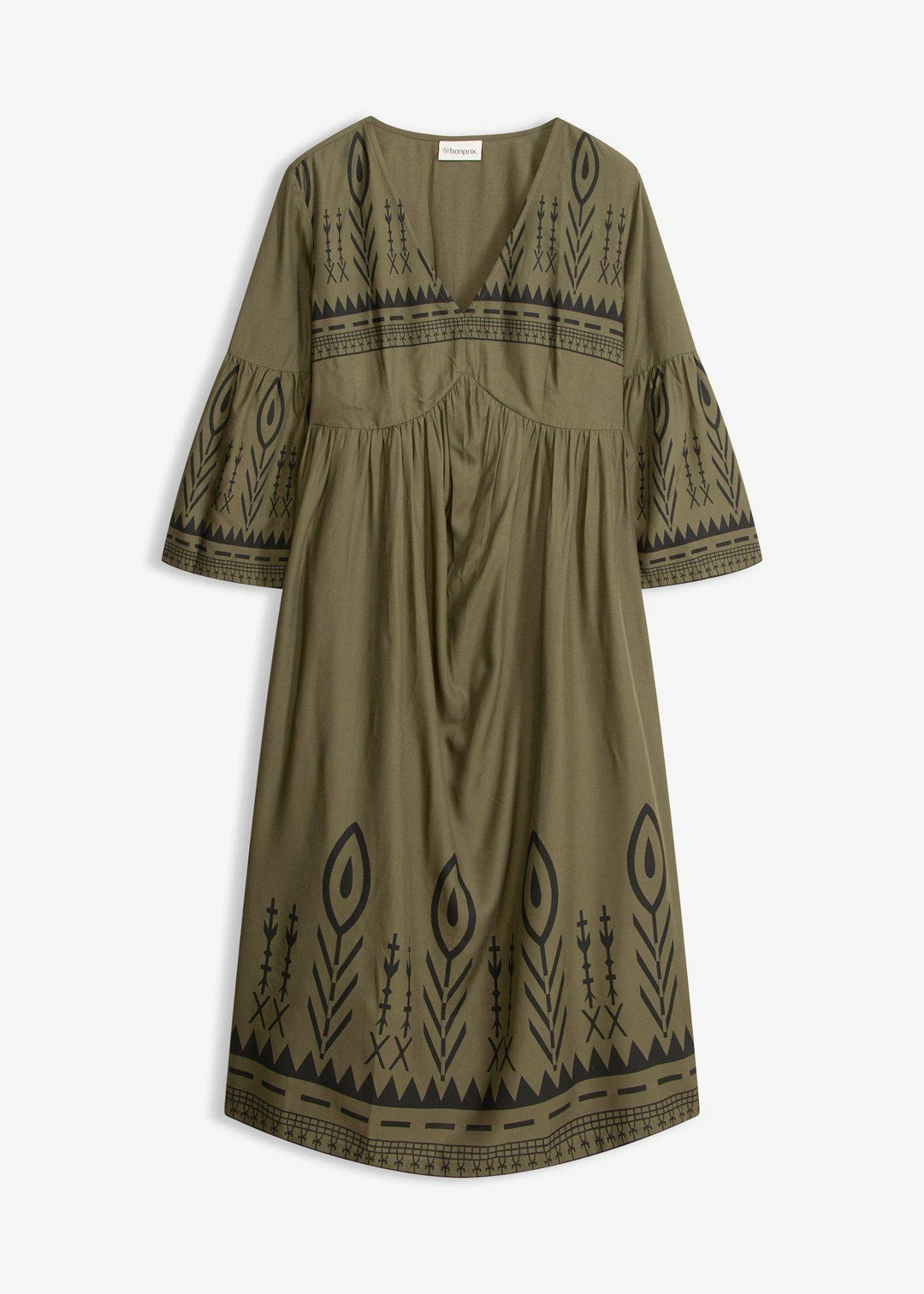Robe midi en viscose fluide