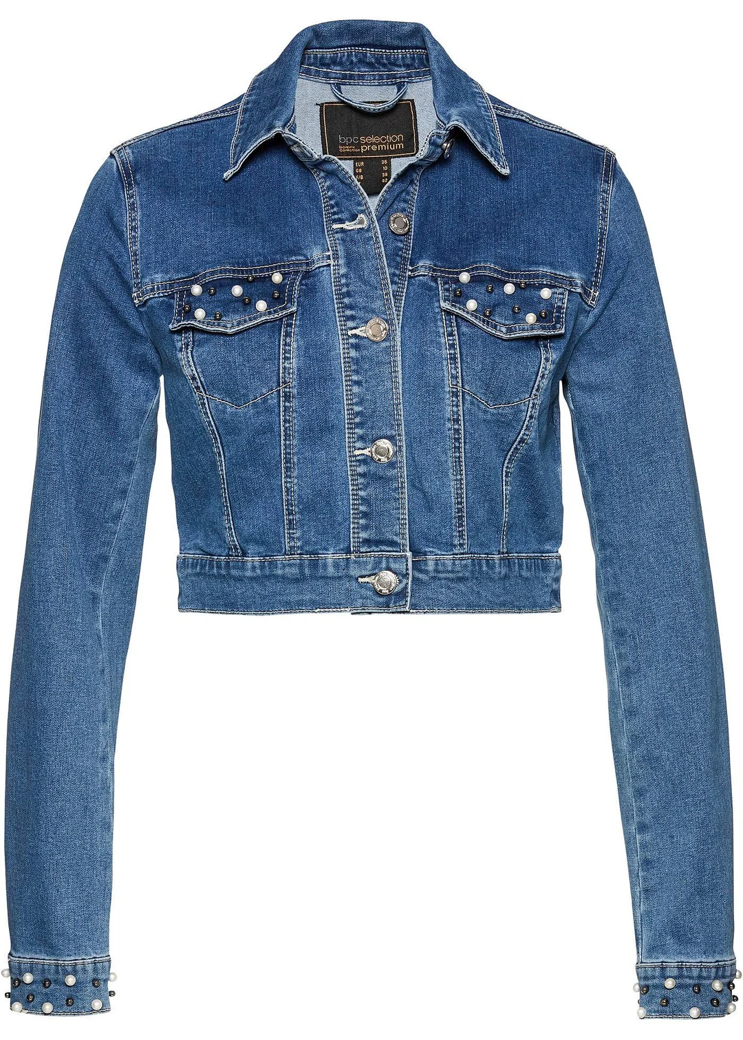 Boléro en jean avec perles