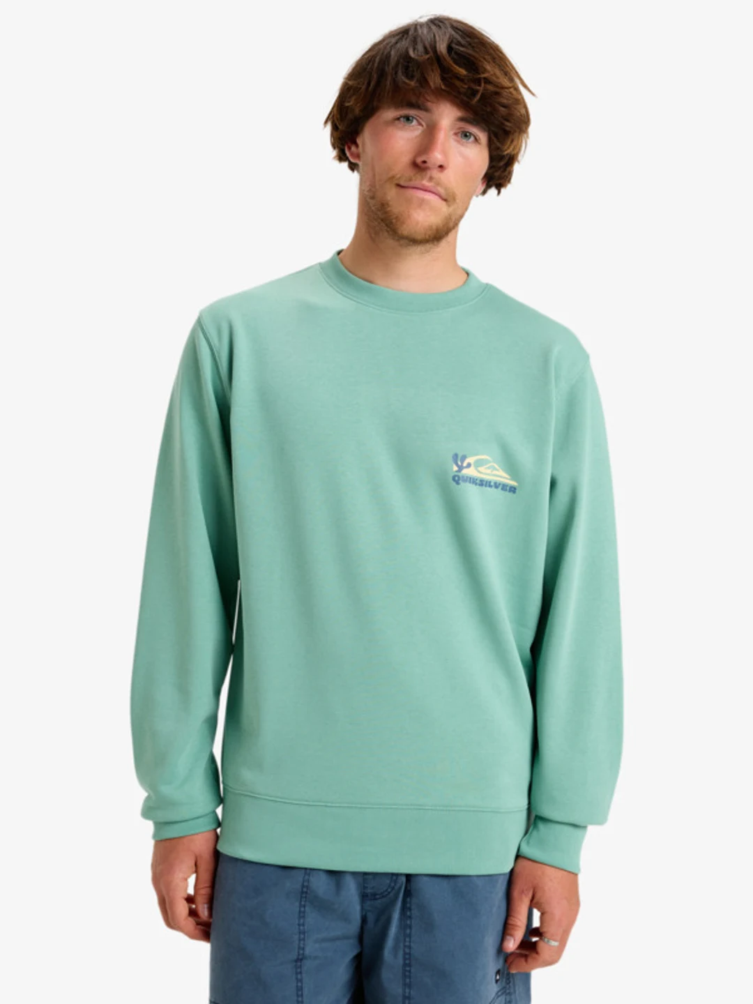 Graphic Mix - Haut col rond Vert Homme