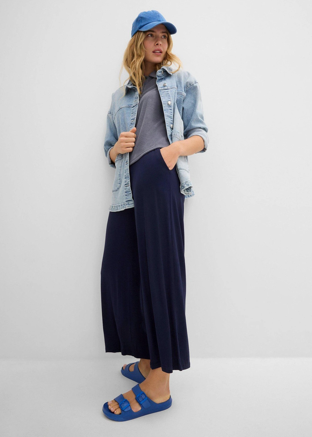 Pantalon fluide en jersey viscose, longueur 7/8 - 2