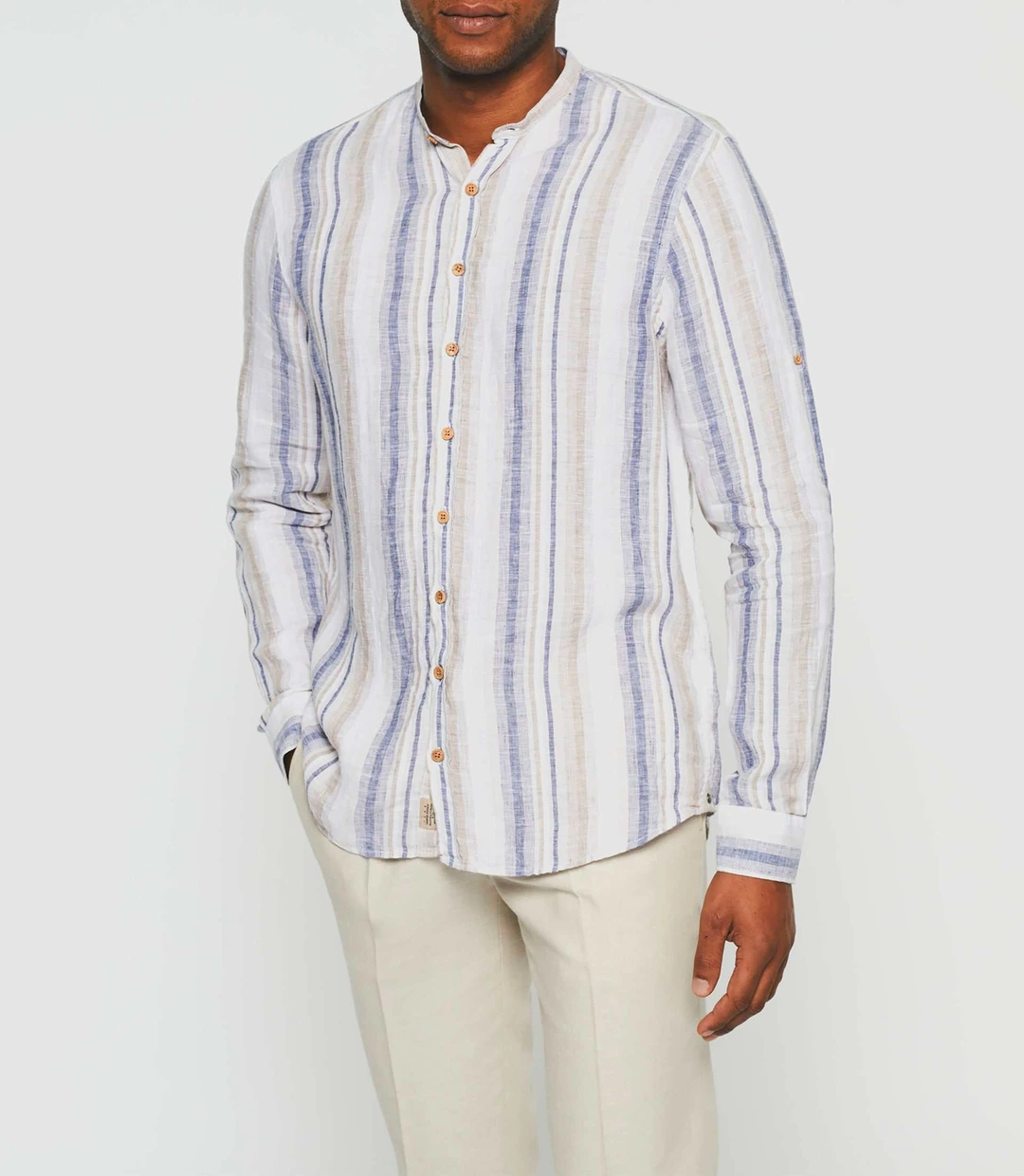 IZAC - Chemise casual beige ''Kabosa''