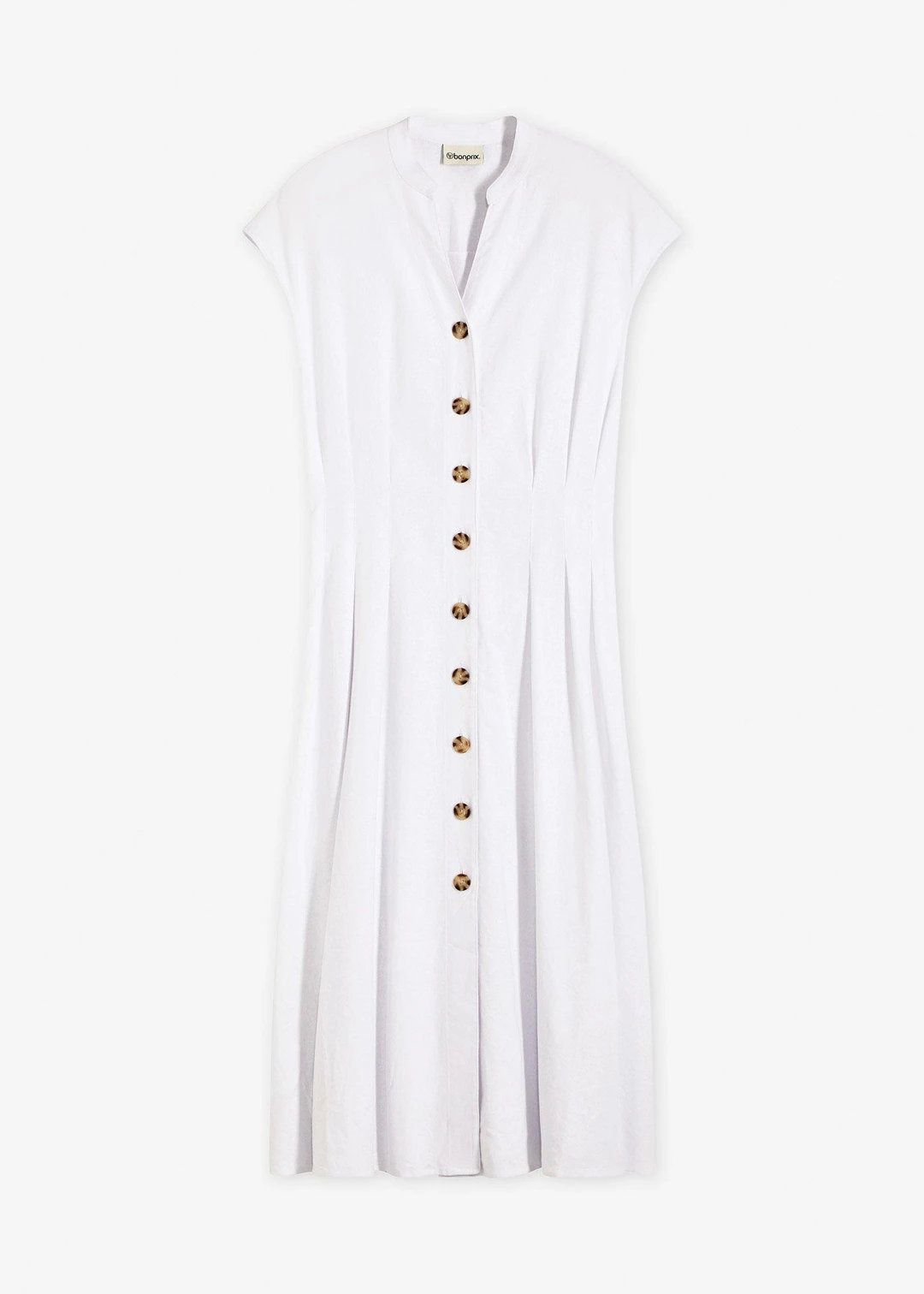 Robe midi légère en lin mélangé