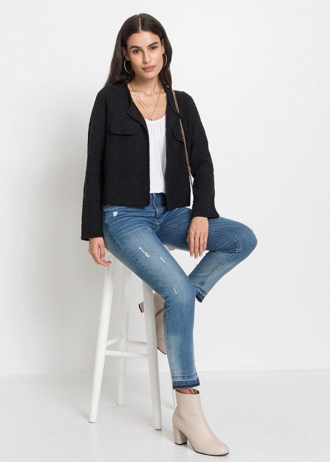 Gilet en maille bouclette - 2