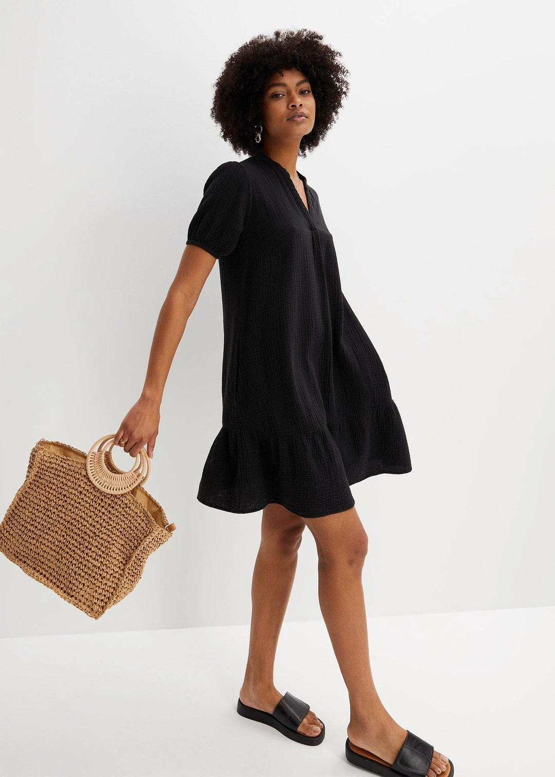 Robe courte en gaze de coton - 2