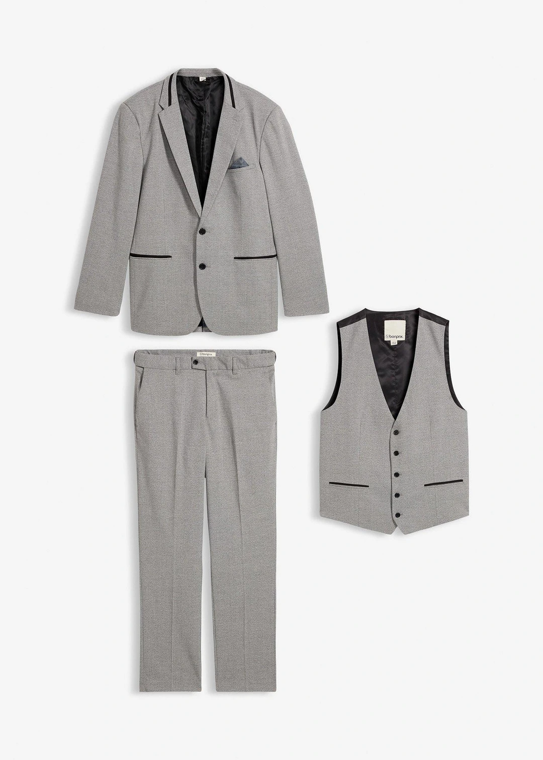 Costume 3 pièces avec gilet, regular