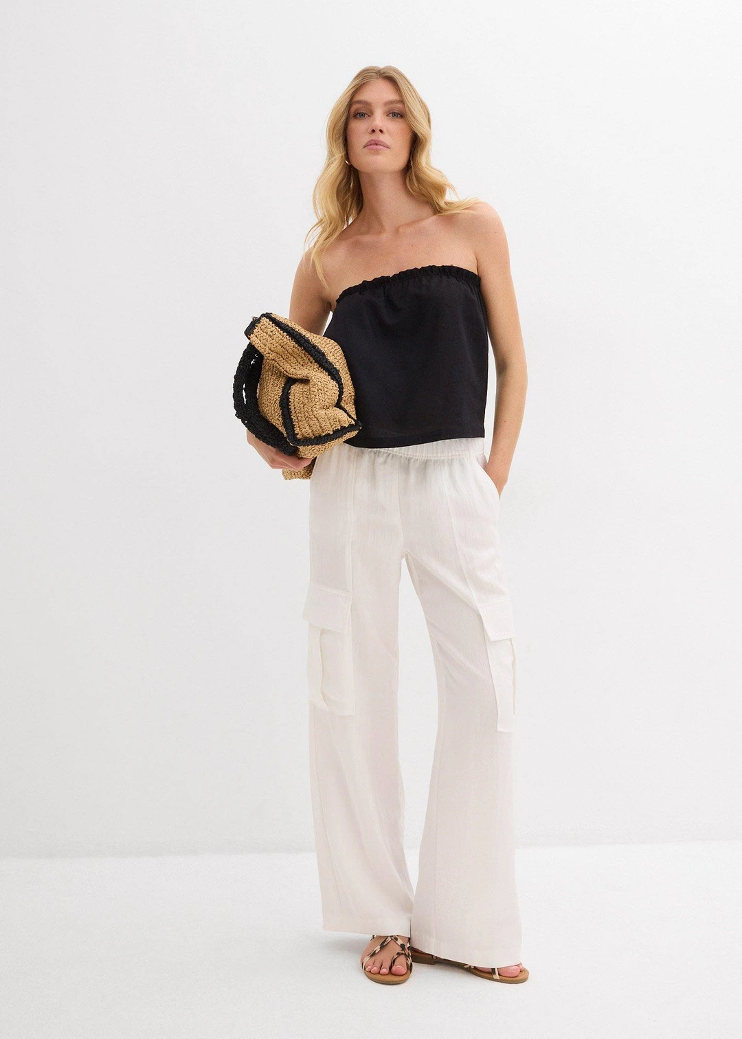 Pantalon cargo fluide en Lyocell mélangé - 2