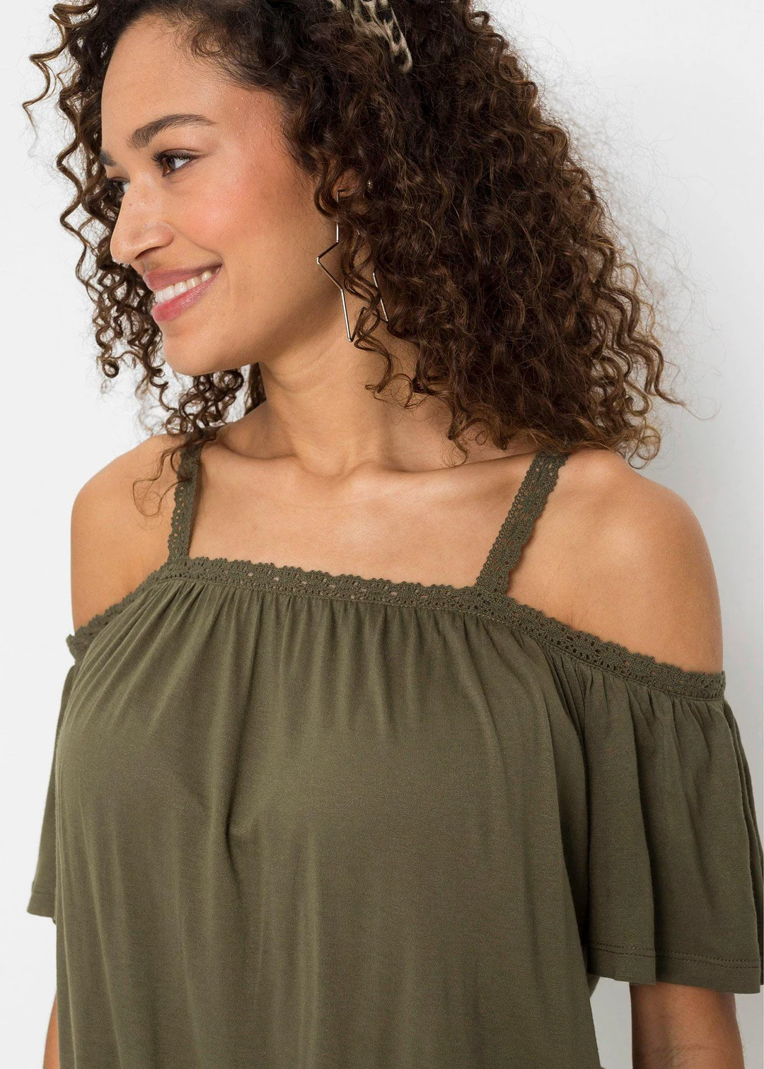 T-shirt à épaules dénudées en viscose douce - 3